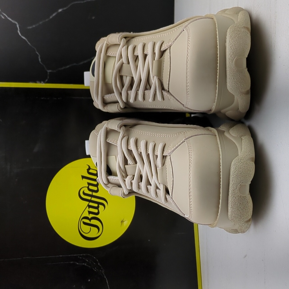 Buffalo David Bitton Beige Chunky Platform Sneakers